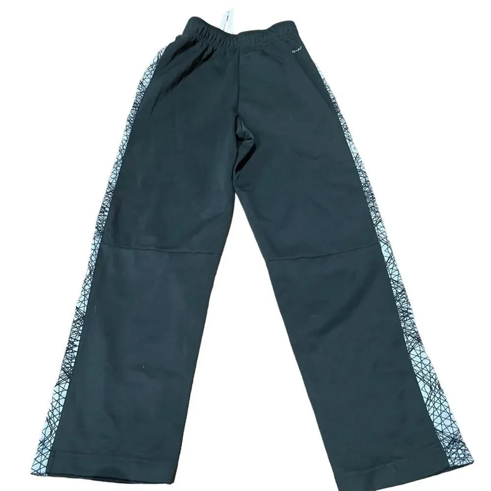 Nike Dri-Fit Black Patterned Straight Leg Sweatpants